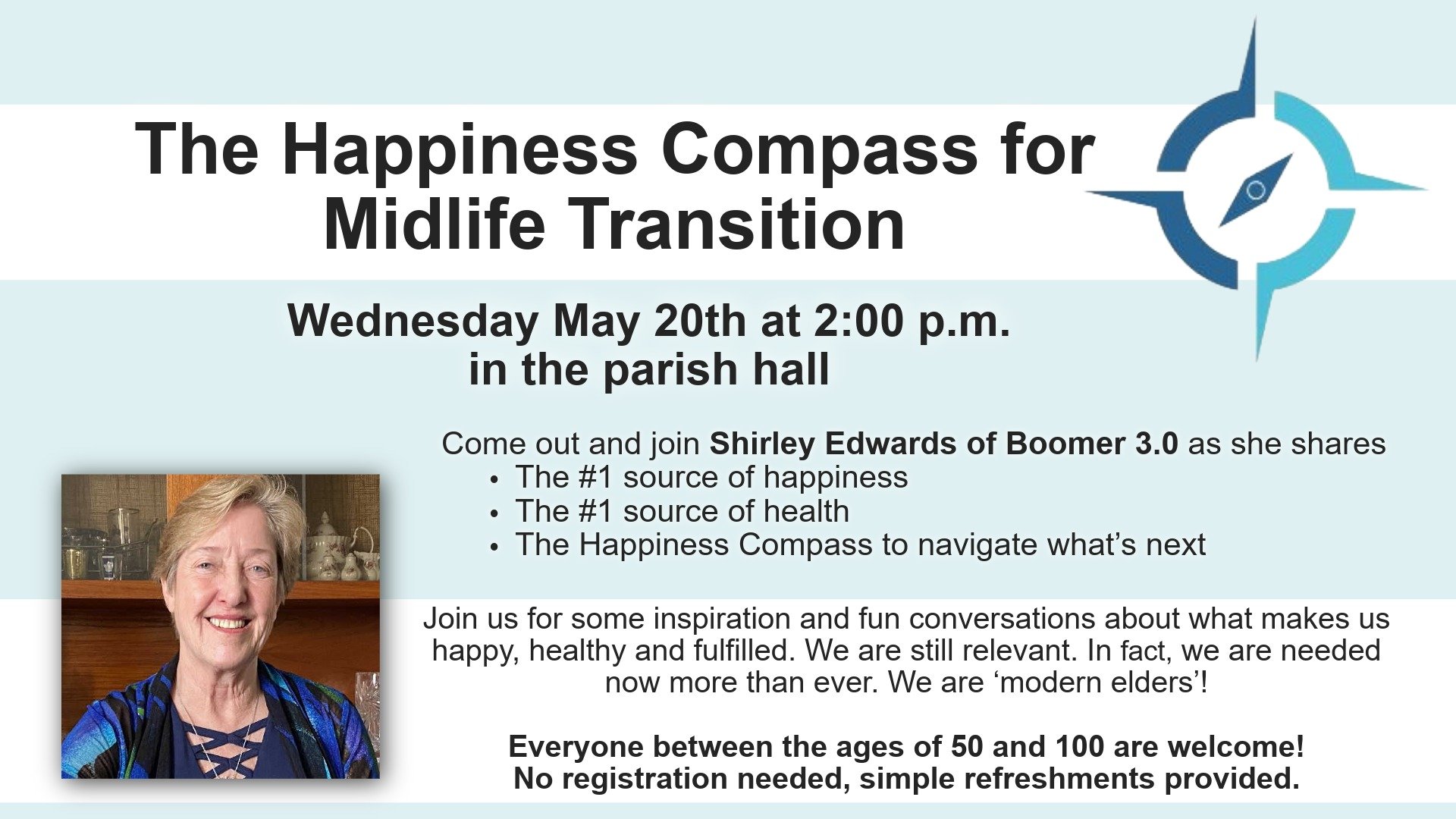 Happiness Presentation Poster for May 20 2026