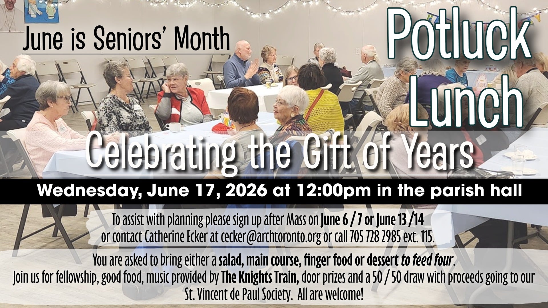 Maturing Adults Potluck 2026 poster