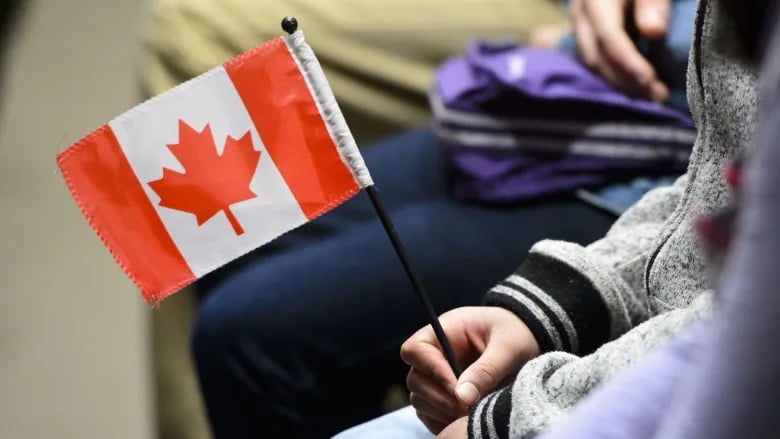 Refugee Symbol of a waving Canada flag