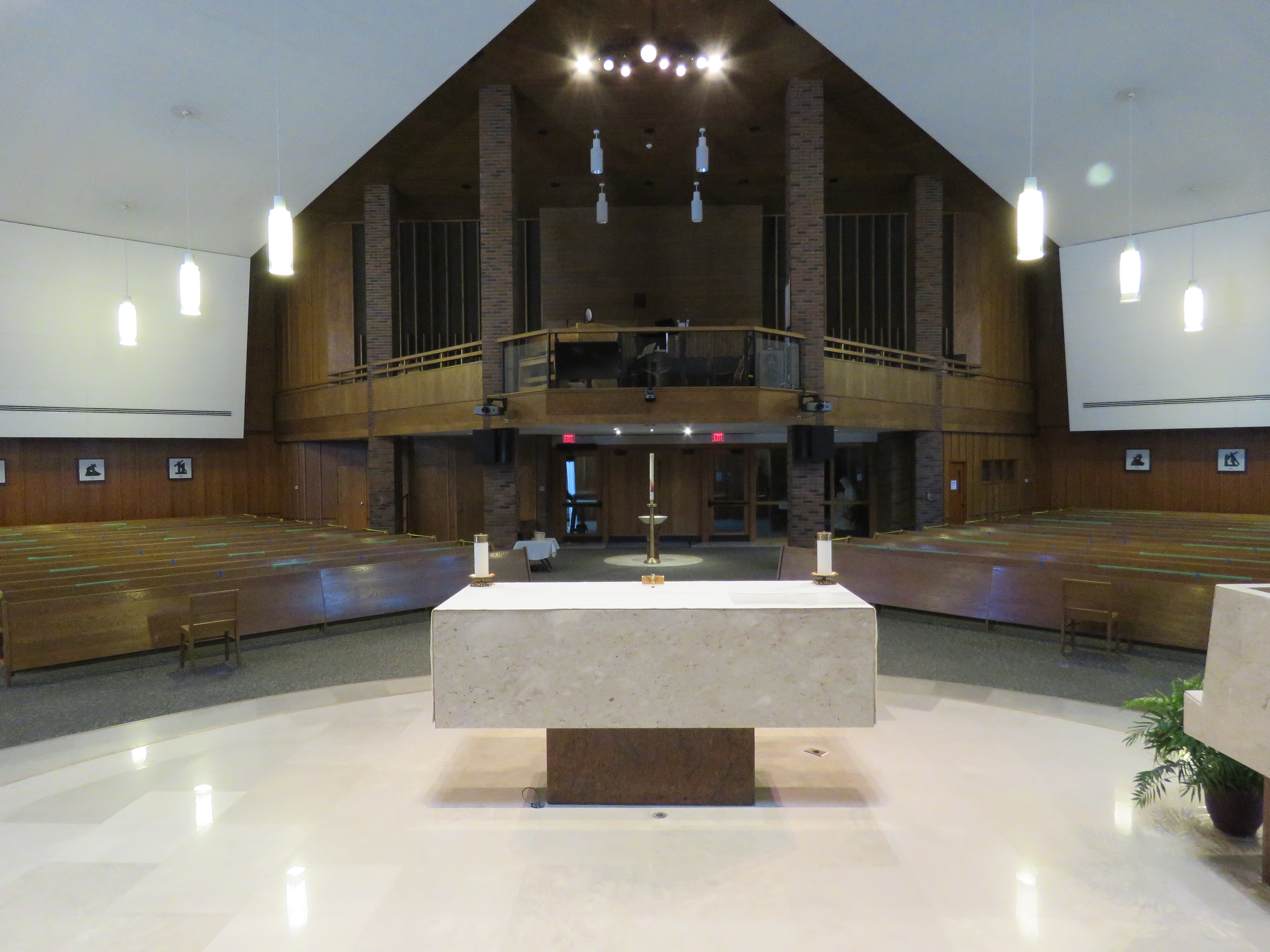 View from presider's chair to assembly at St. Mary's Parish barrie