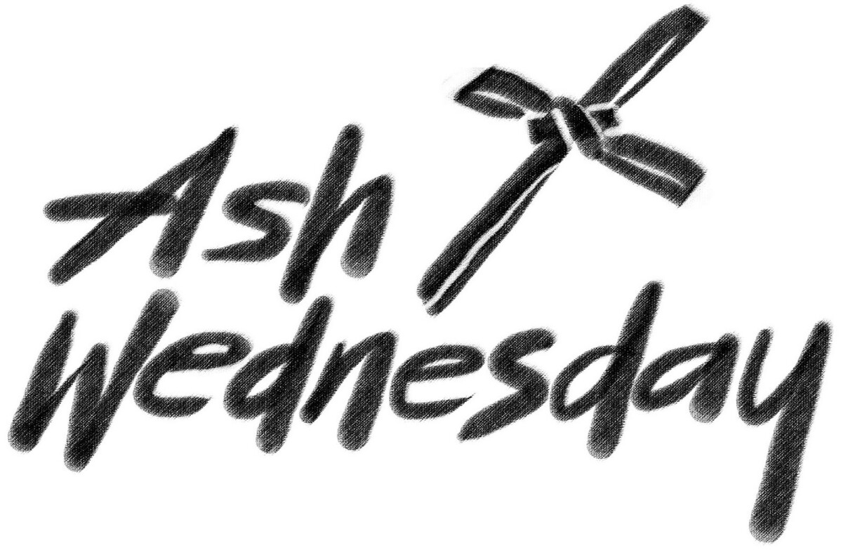 Artistic writing of Ash Wednesday