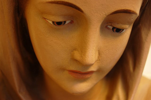 Face of Mary Statue