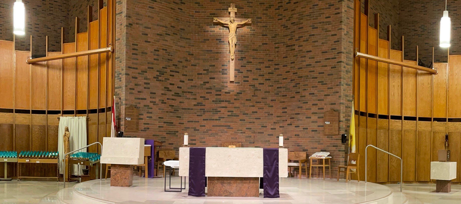 St. Mary's Church Interior in Lent 2021