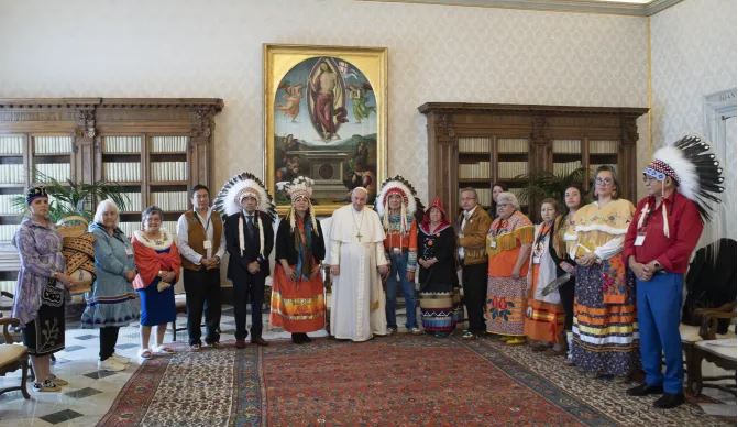 Pope Francis with Indigenous Leaders March 2022
