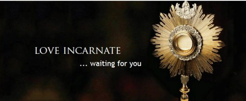 Eucharistic Adoration with Blessed Sacrament in a Monstrance