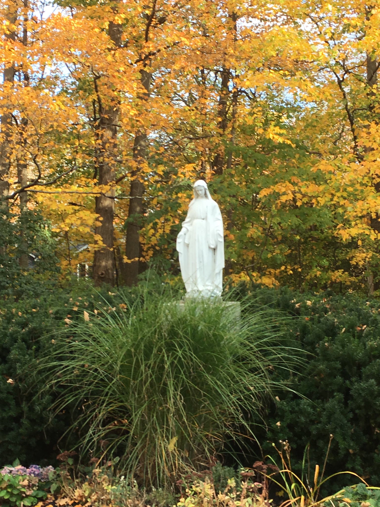 Autumn St. Mary Statue