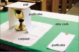 altar linens used at Mass