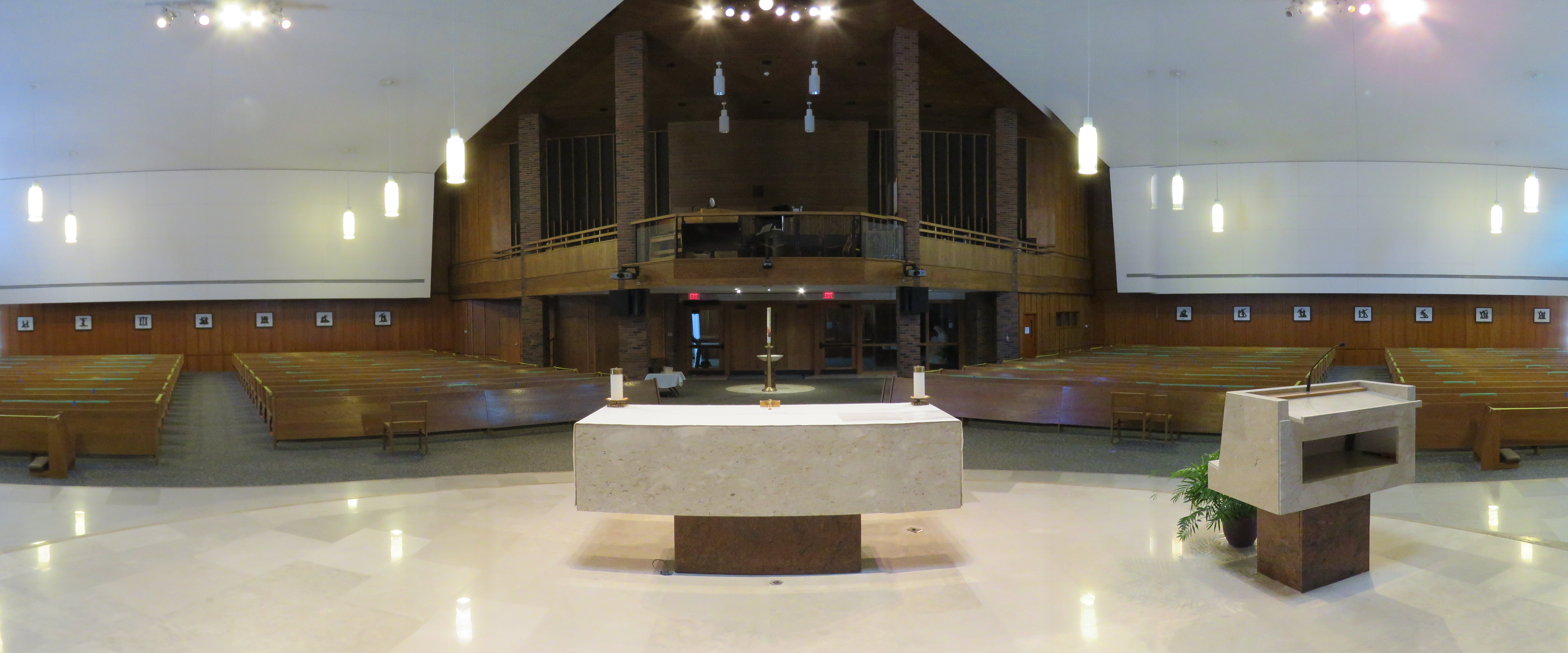 Interior of St. Mary's church from the sanctuary