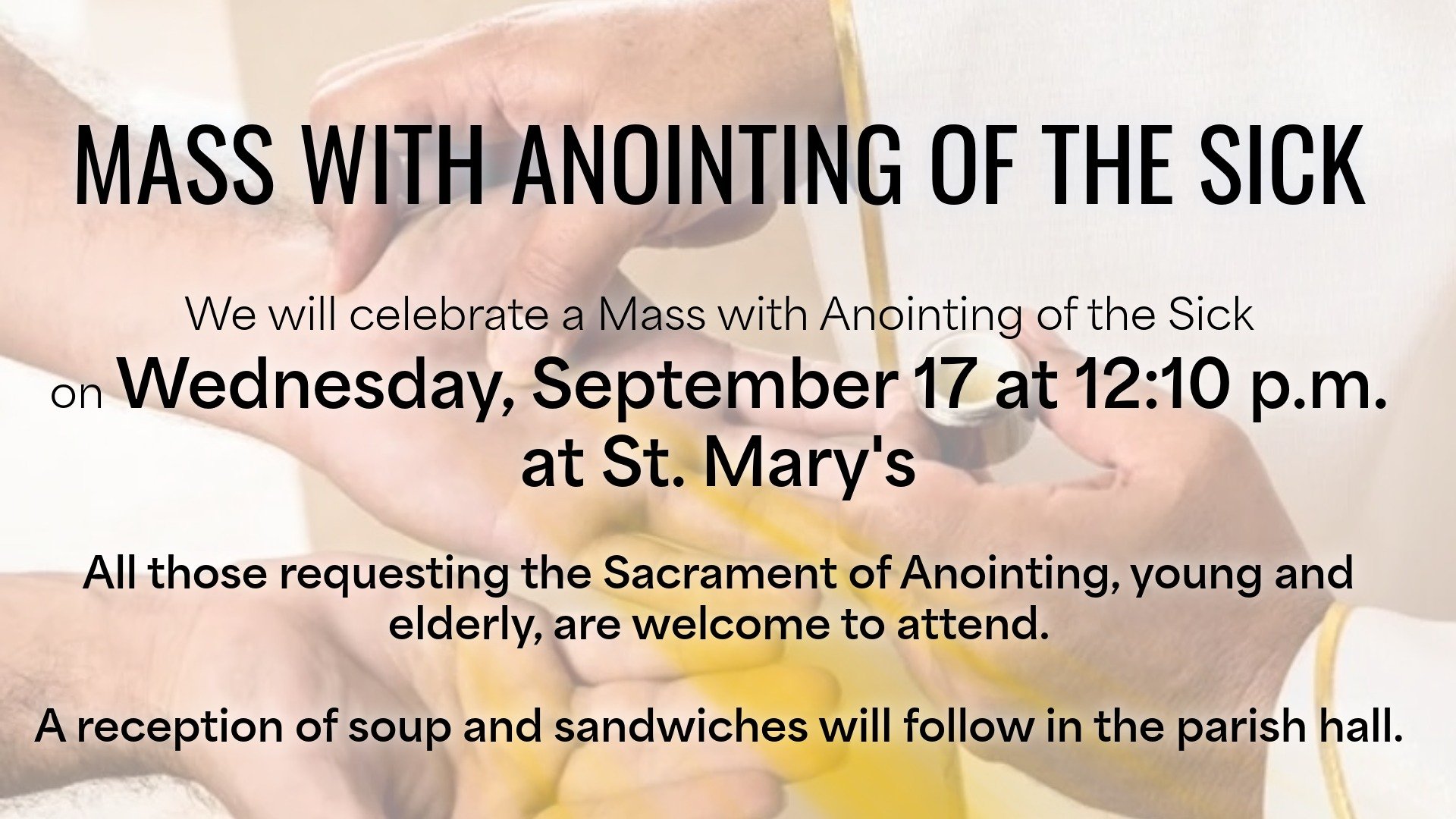 Anointing Mass Poster Fall 2025