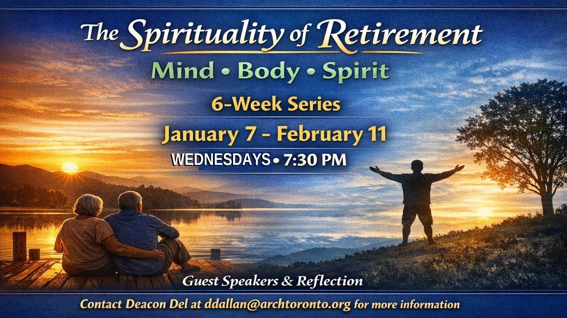 The Spirituality of Retirement Series poster on Wednesdays