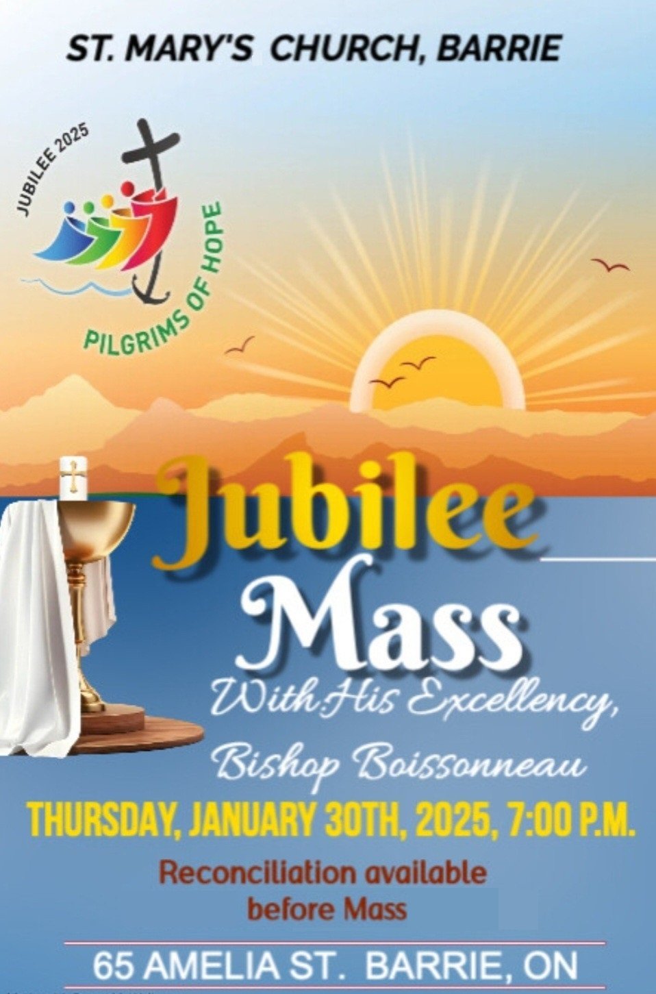 Jubilee Mass Time