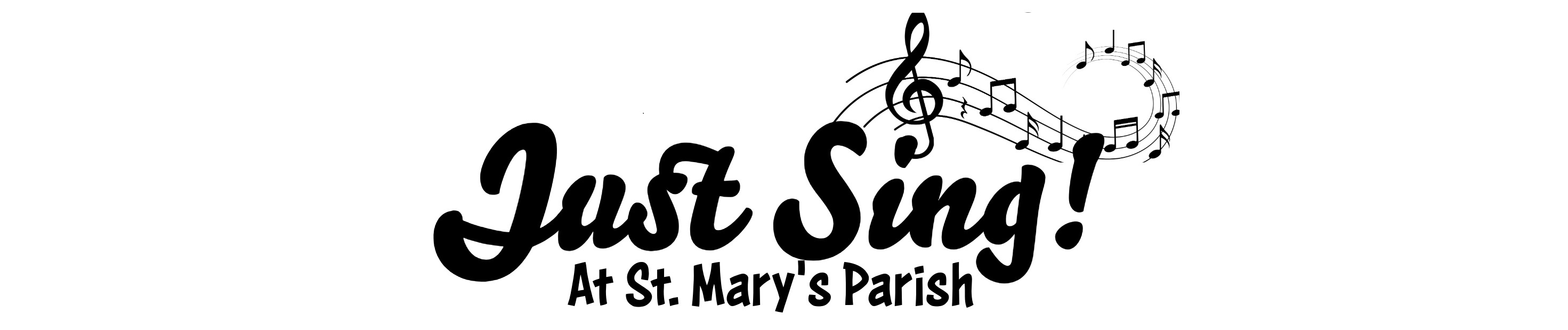 Just Sing logo in banner form