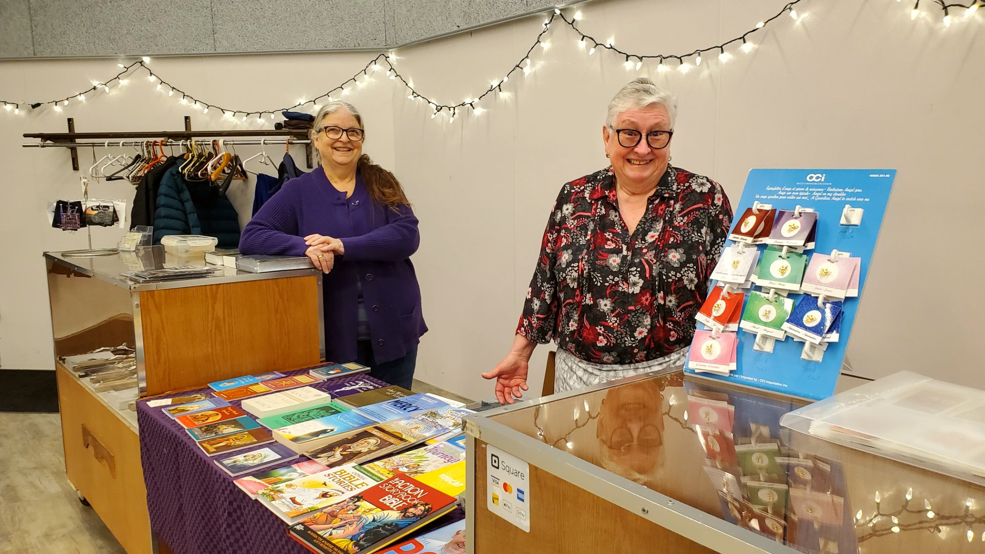 A photo of the religious articles store at St. Mary's