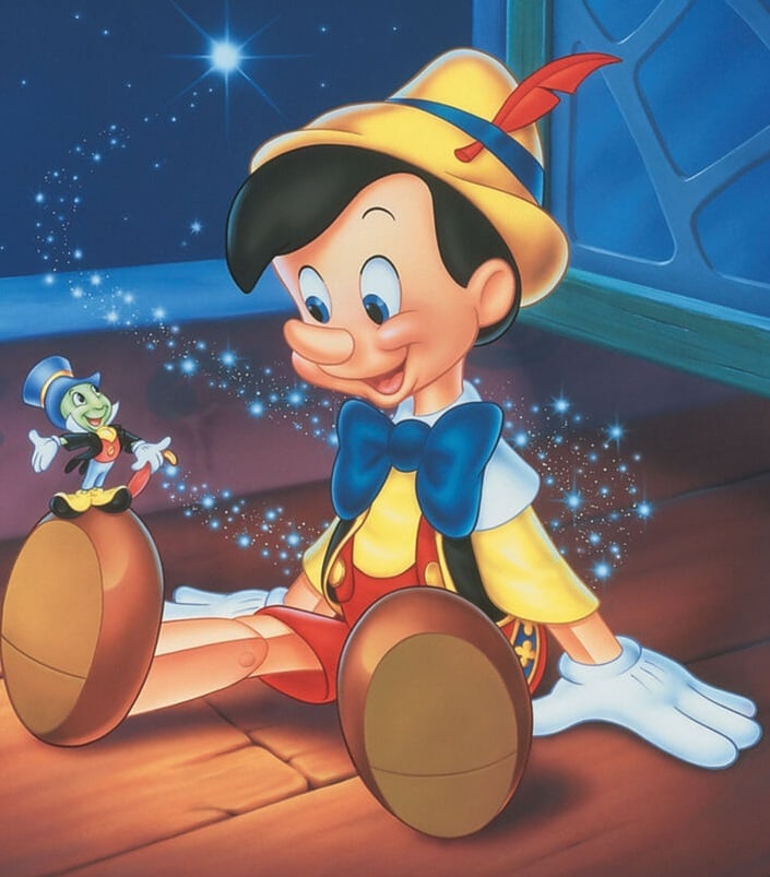 A picture of Walt Disney's Pinocchio