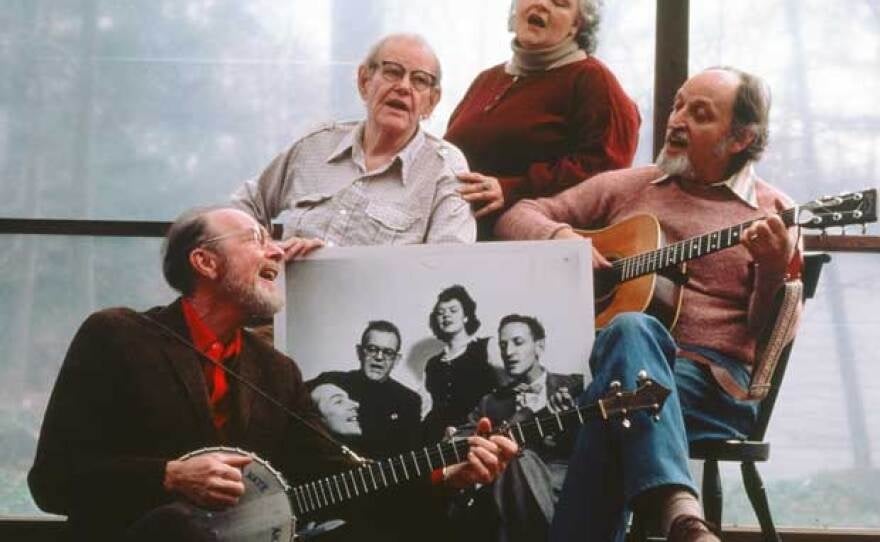 A photo of the folk singing group The Weavers for the movie The Weavers: What a Time!