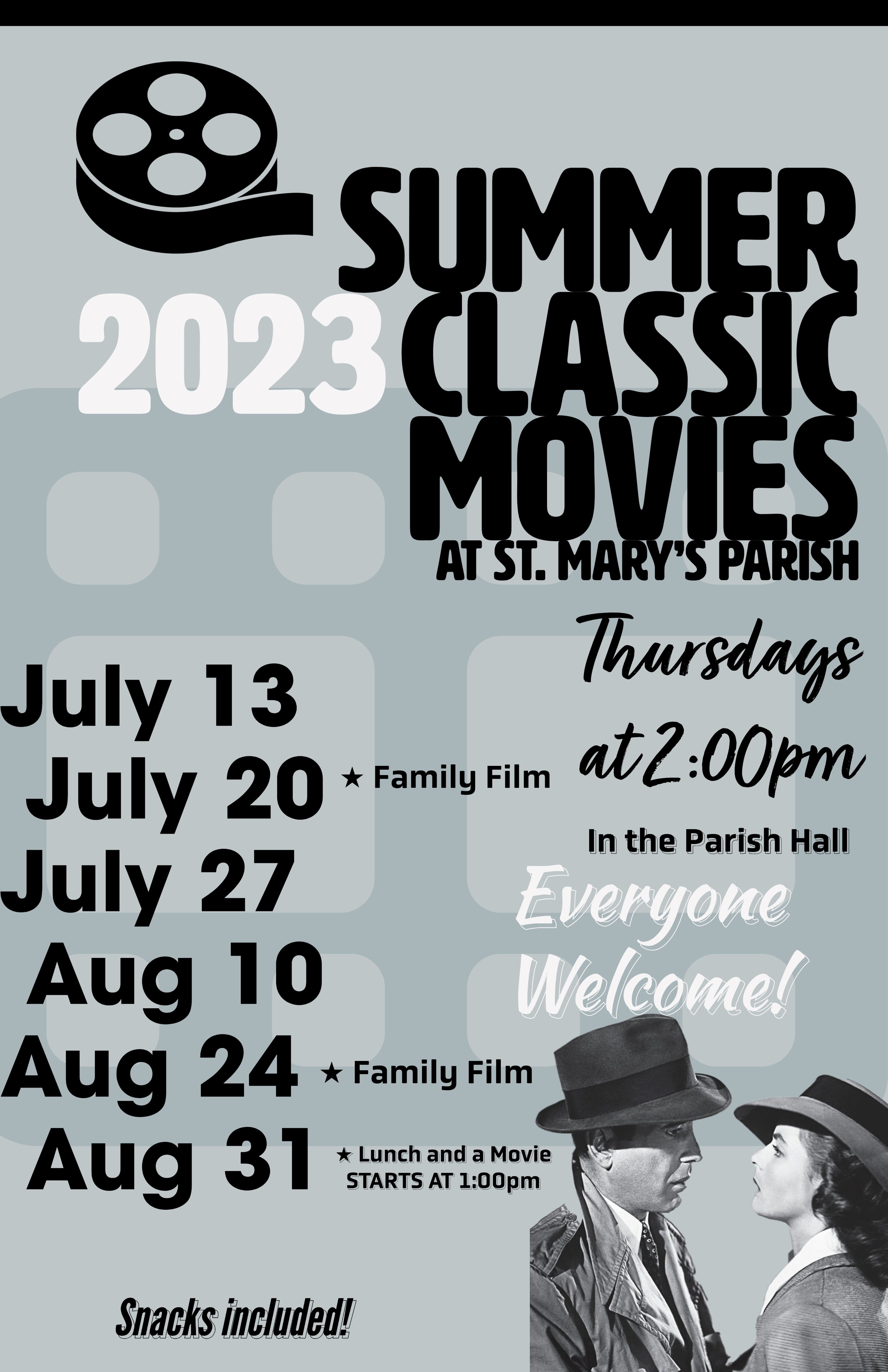 summer movie schedule