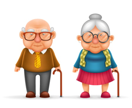 a senior man and woman